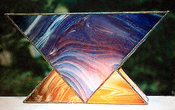 016 - Glass, copper, marble. 20 x 20 x 30 cm. Halogen light, 30 w.